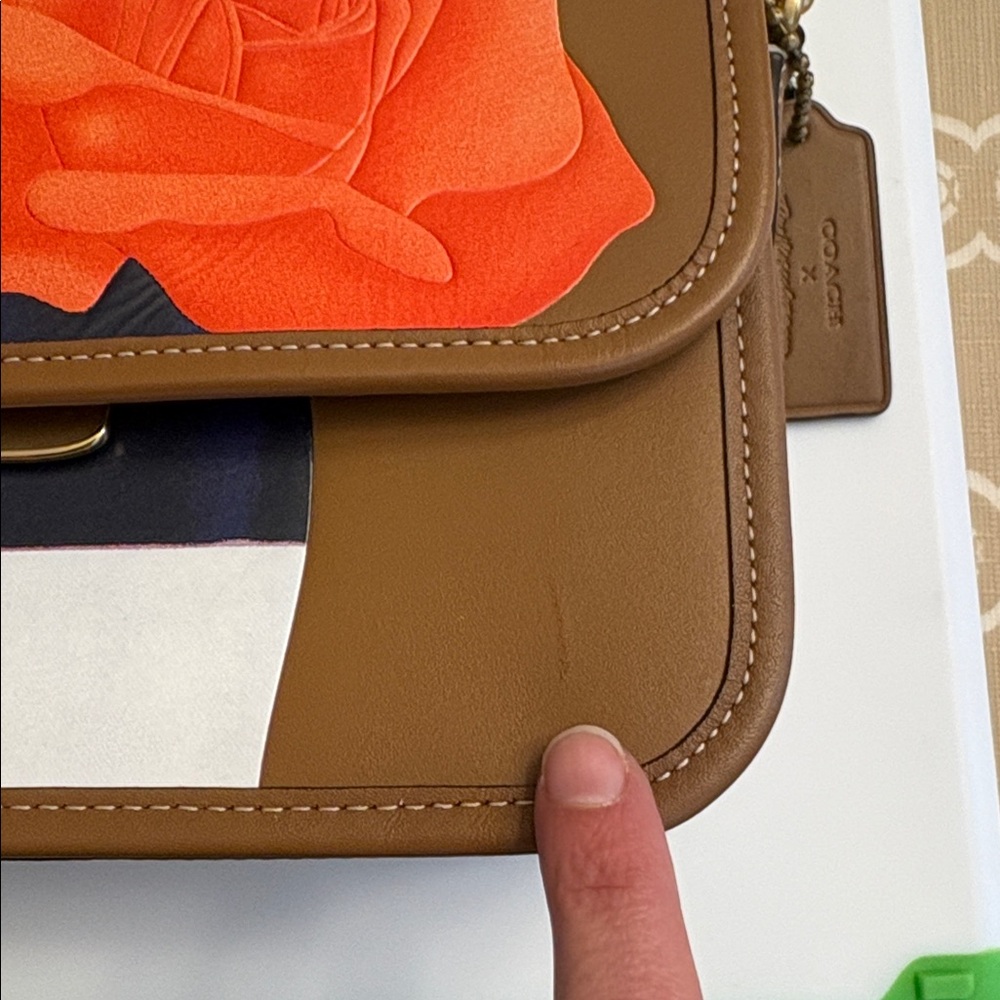 Coach x Tom Wesselmann Rogue Top Handle Glovetanned Leather Brass $895 Rare - Picture 17 of 17